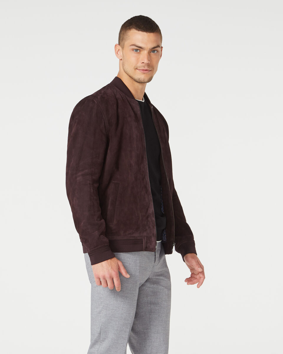 Bronte Leather Jacket, Burgundy, hi-res