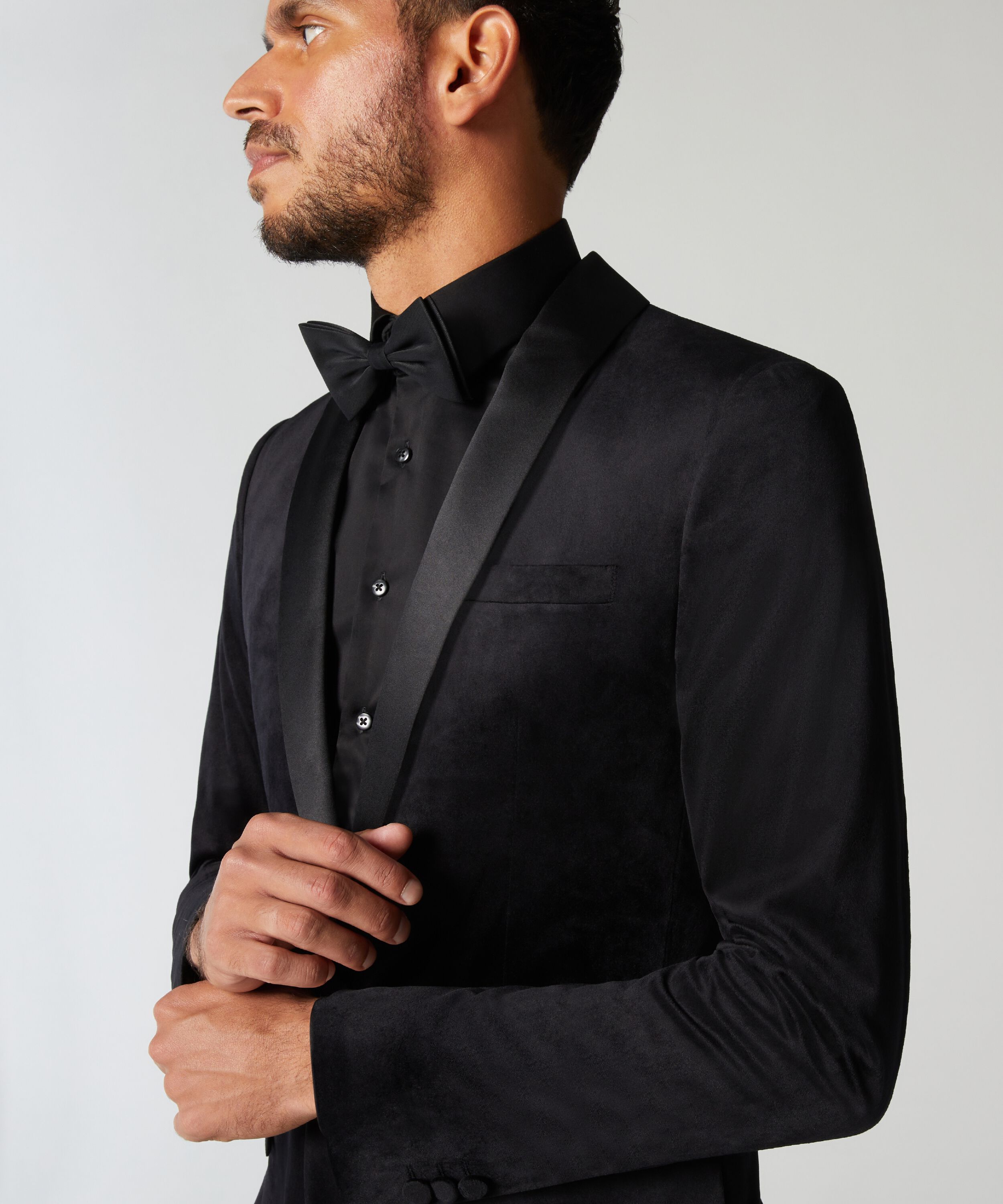 Slim Fit Detachable Shawl Collar Tuxedo Black Tuxedos Politix