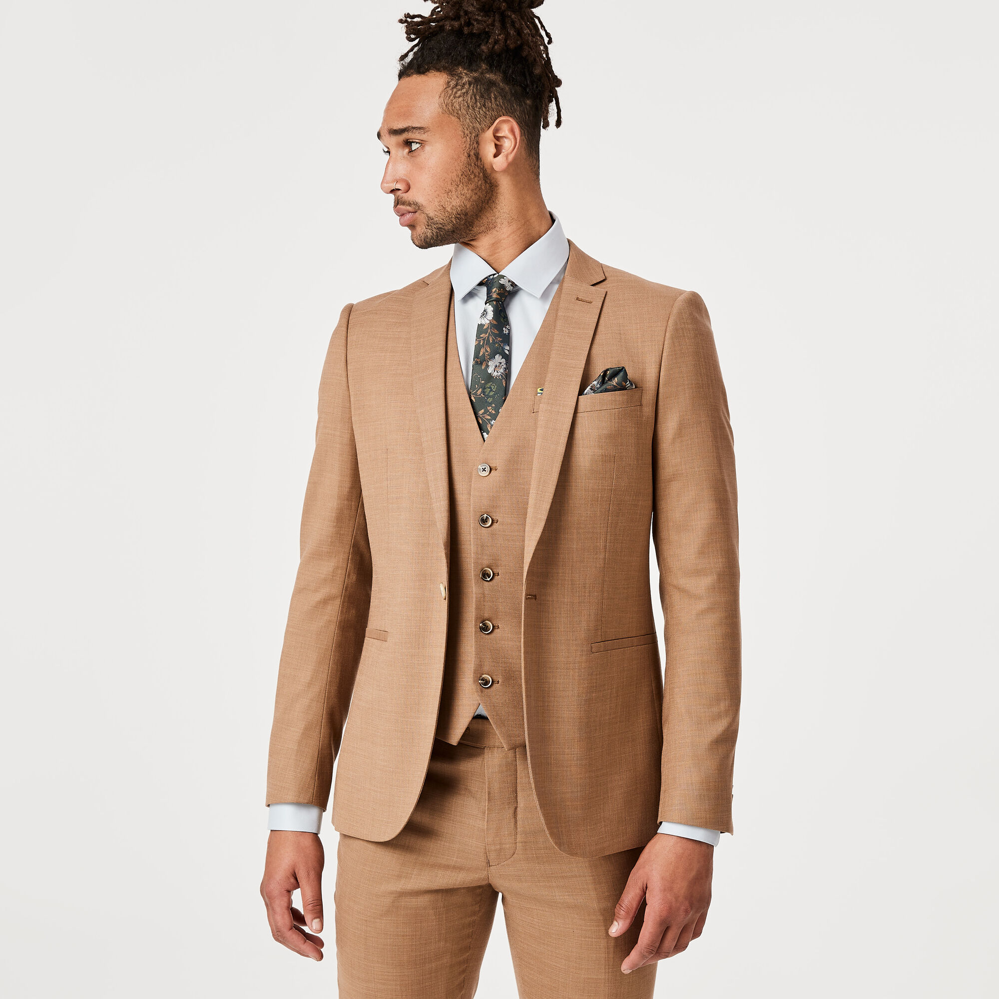 Alvi Suit Jacket - Camel - Ultra Slim Tailored Jacket Notched | Suit Jackets  | Politix