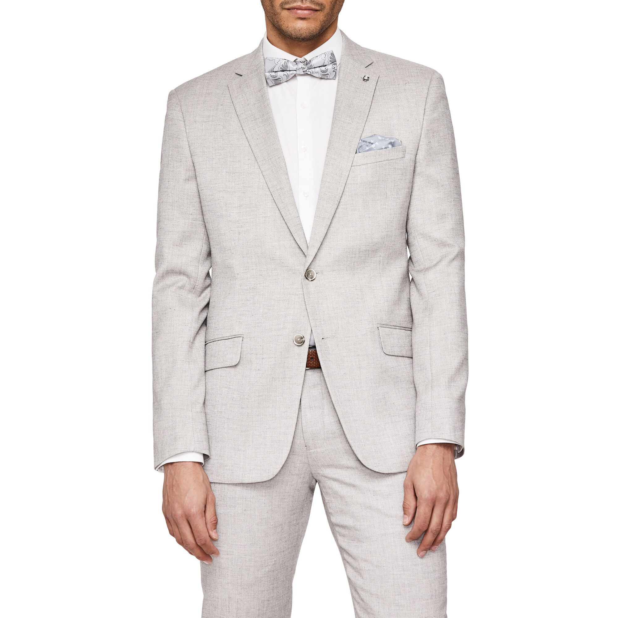 Torrini - Fawn - Hatched Texture Slim Suit | Suits | Politix
