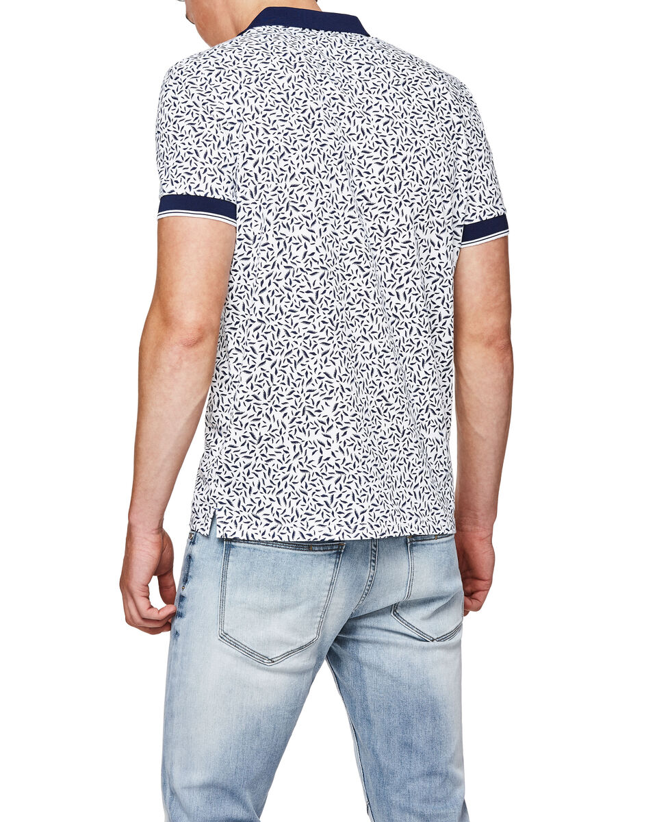 Feather Polo, White/Navy, hi-res