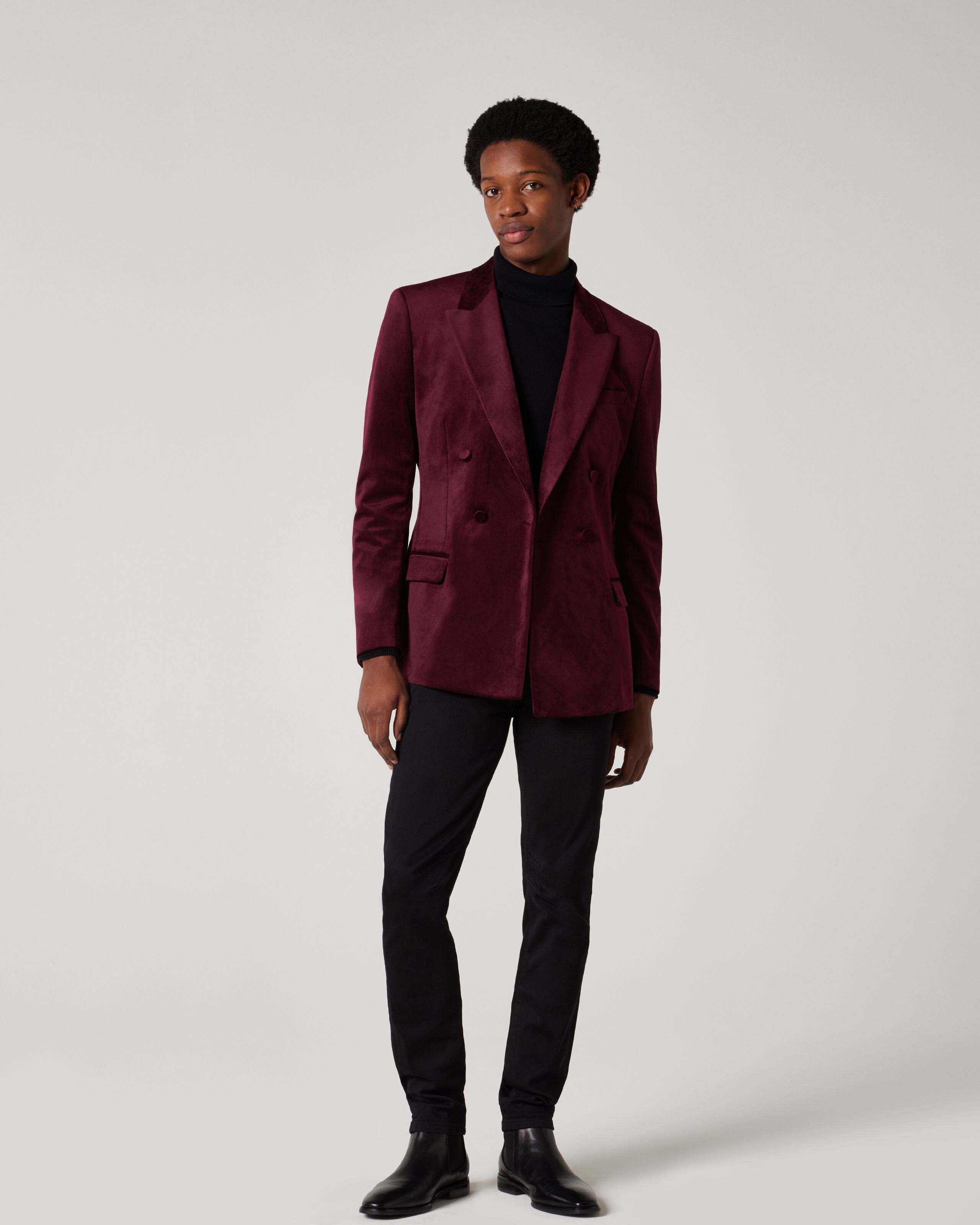 Double breasted clearance velvet blazer mens