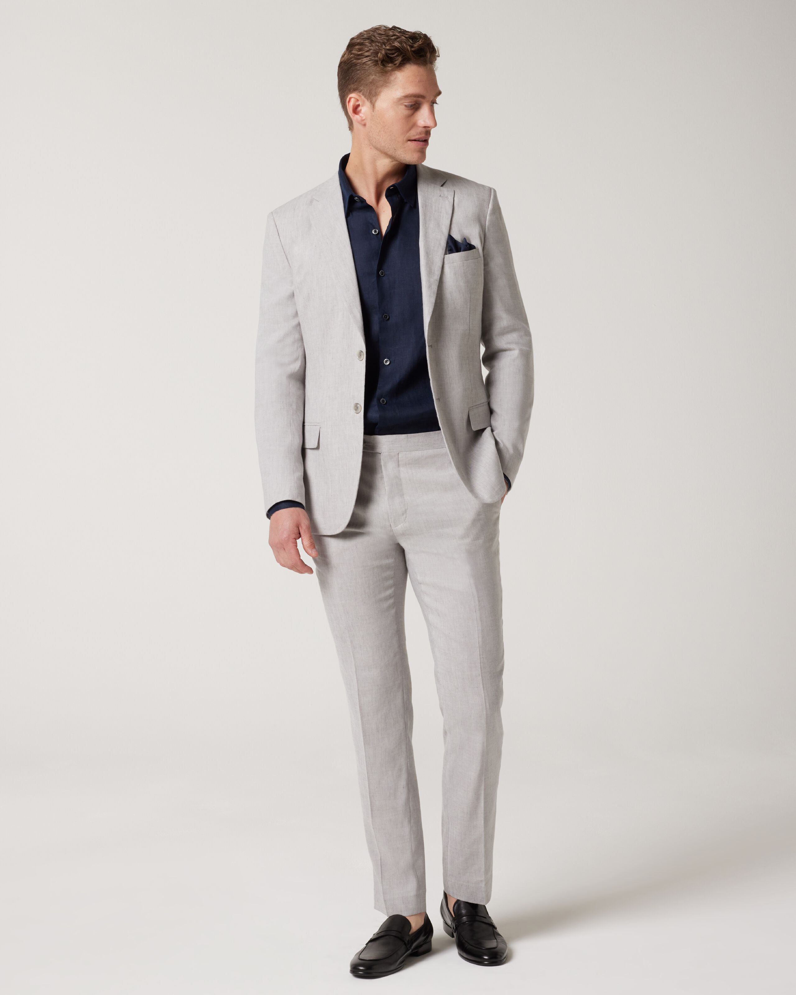 French Connection Slim Fit Grey Suit, 47% OFF