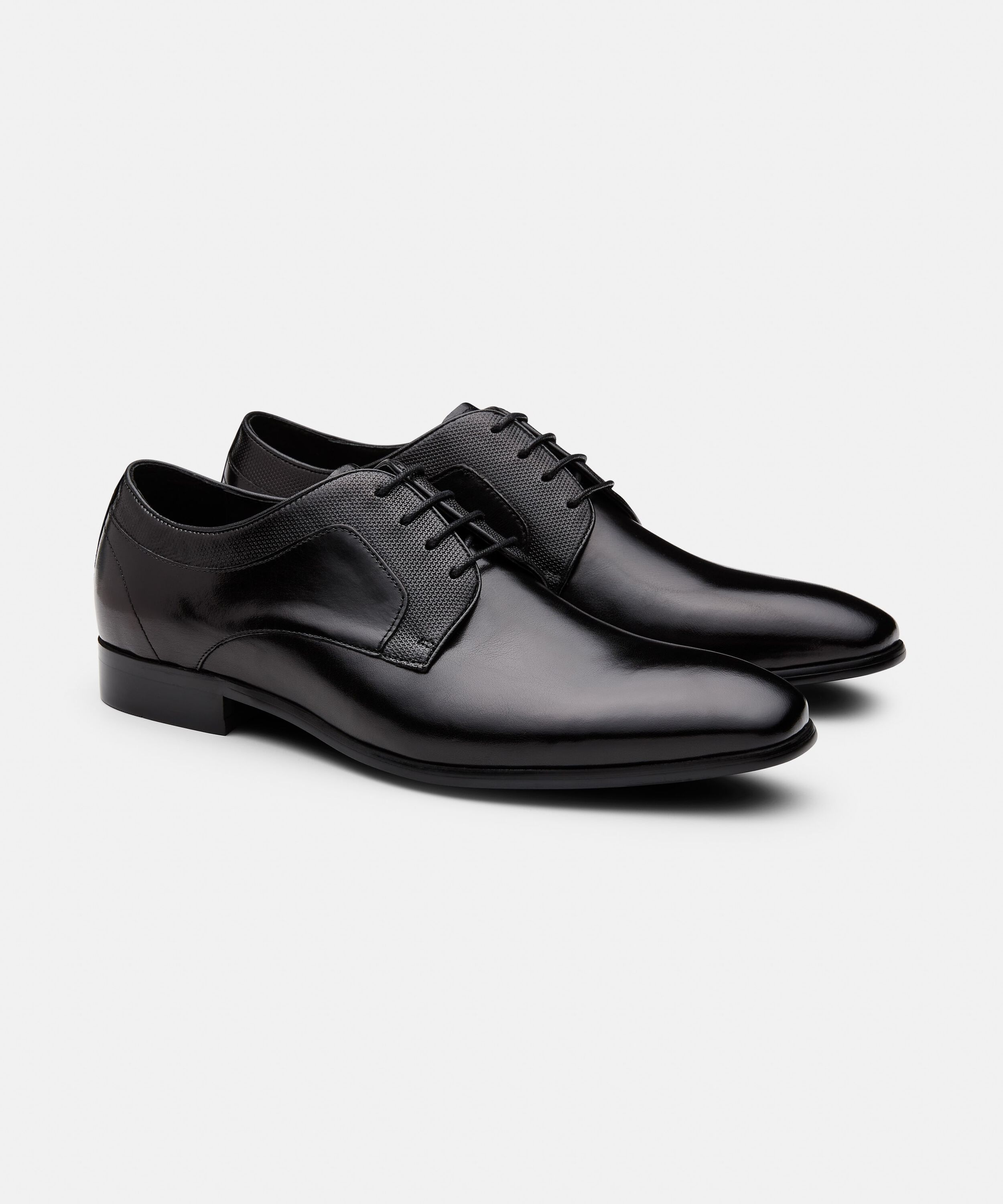 Leather Derby Dress Shoe - Black, Formal Shoes