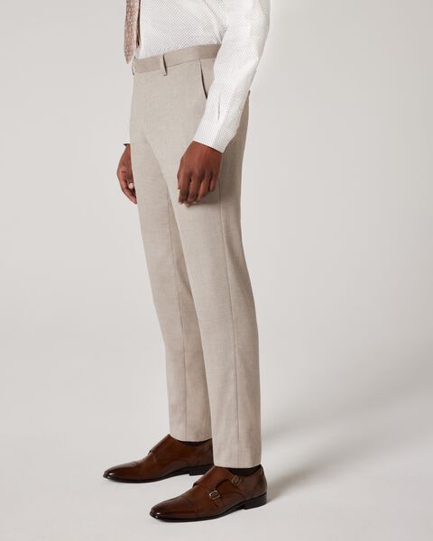 Slim Stretch Textured Tailored Pant, Almond, hi-res