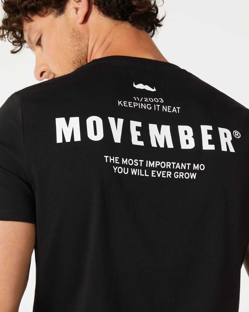2020 Movember Campaign Tee T-Shirt, Black/White, hi-res