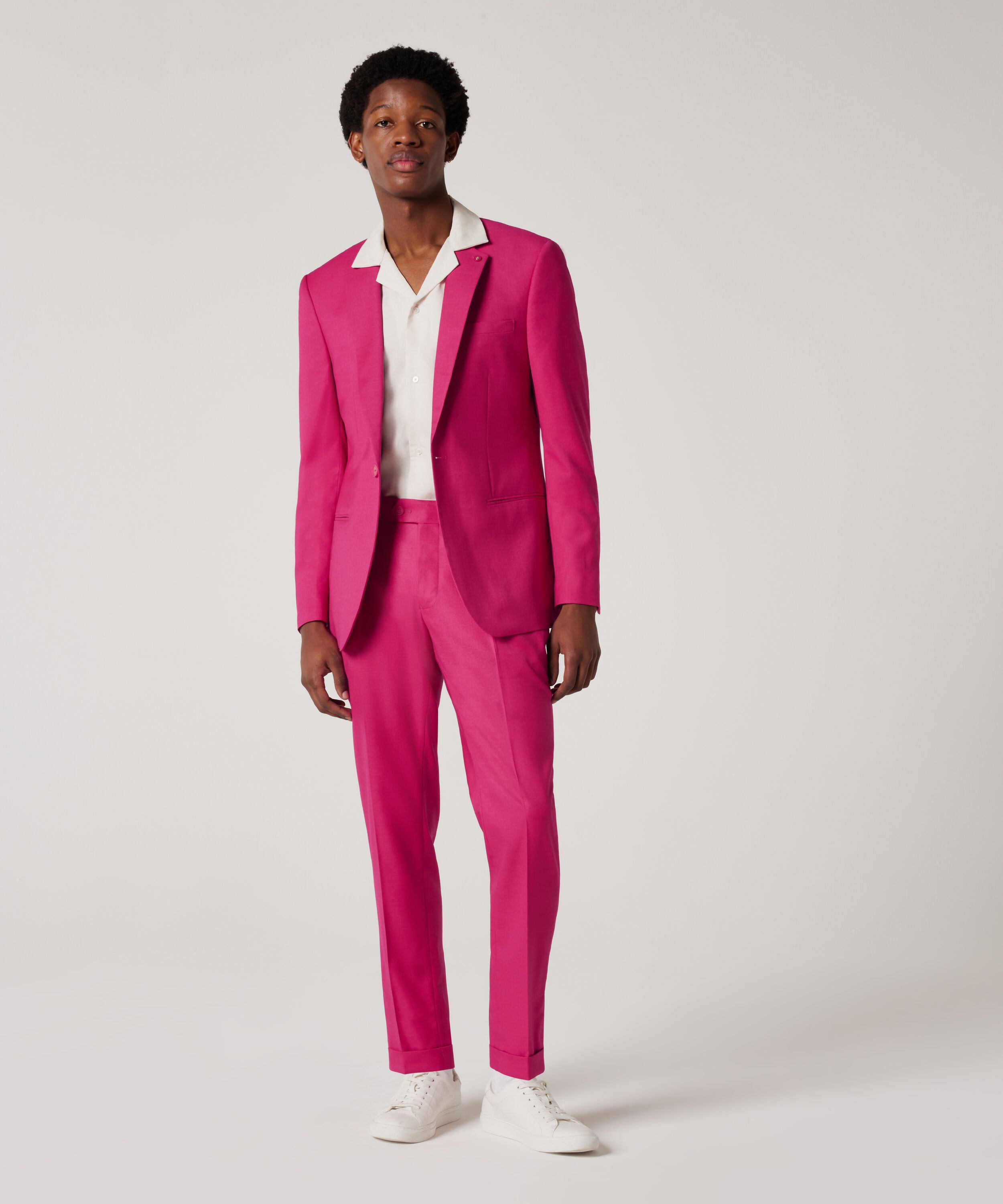 Slim Stretch Tailored Jacket - Pink, Suit Jackets