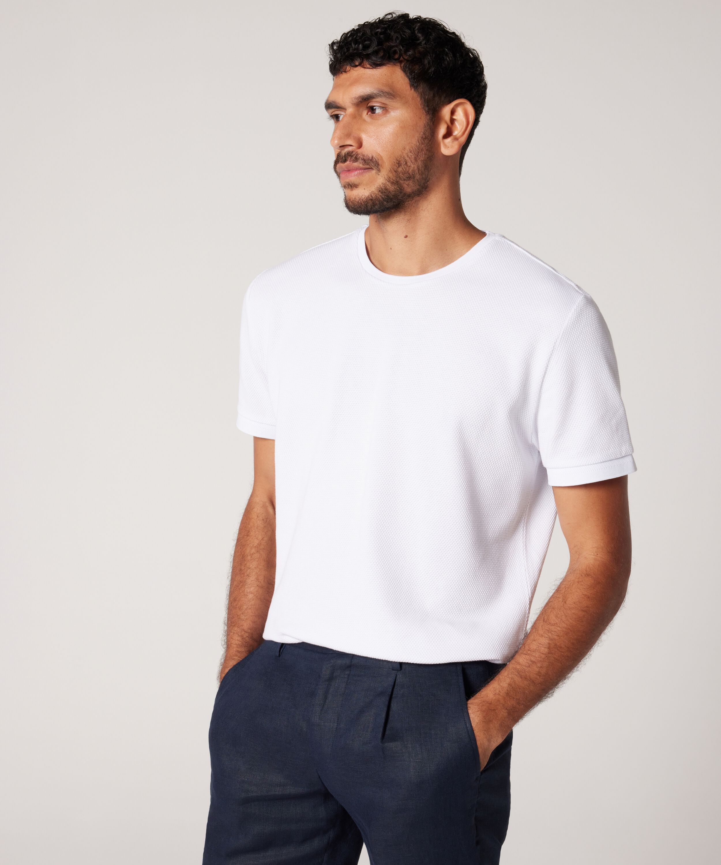 Jacquard Textured Tee | T-Shirts | Politix