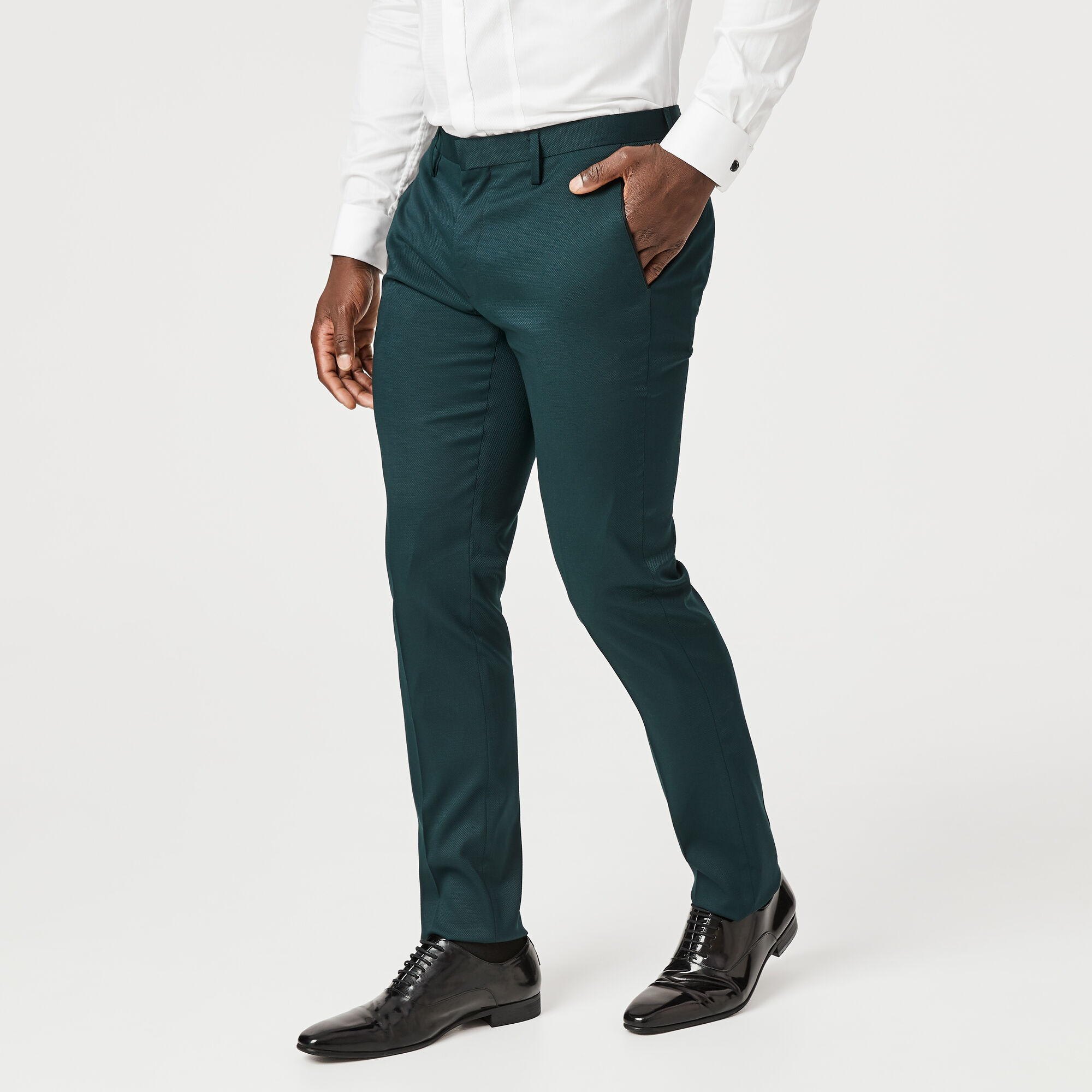 English Tailored Pant - Teal - Black Tie Formal Pants Green | Suit ...