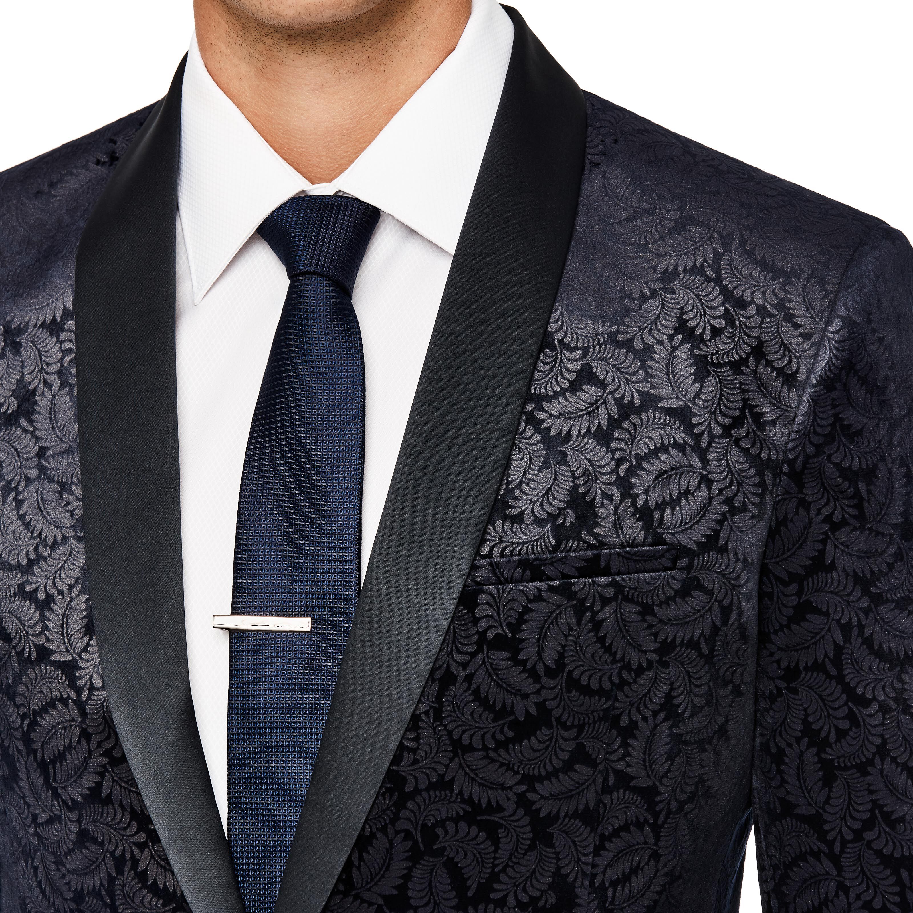paisley printed velvet tuxedo jacket