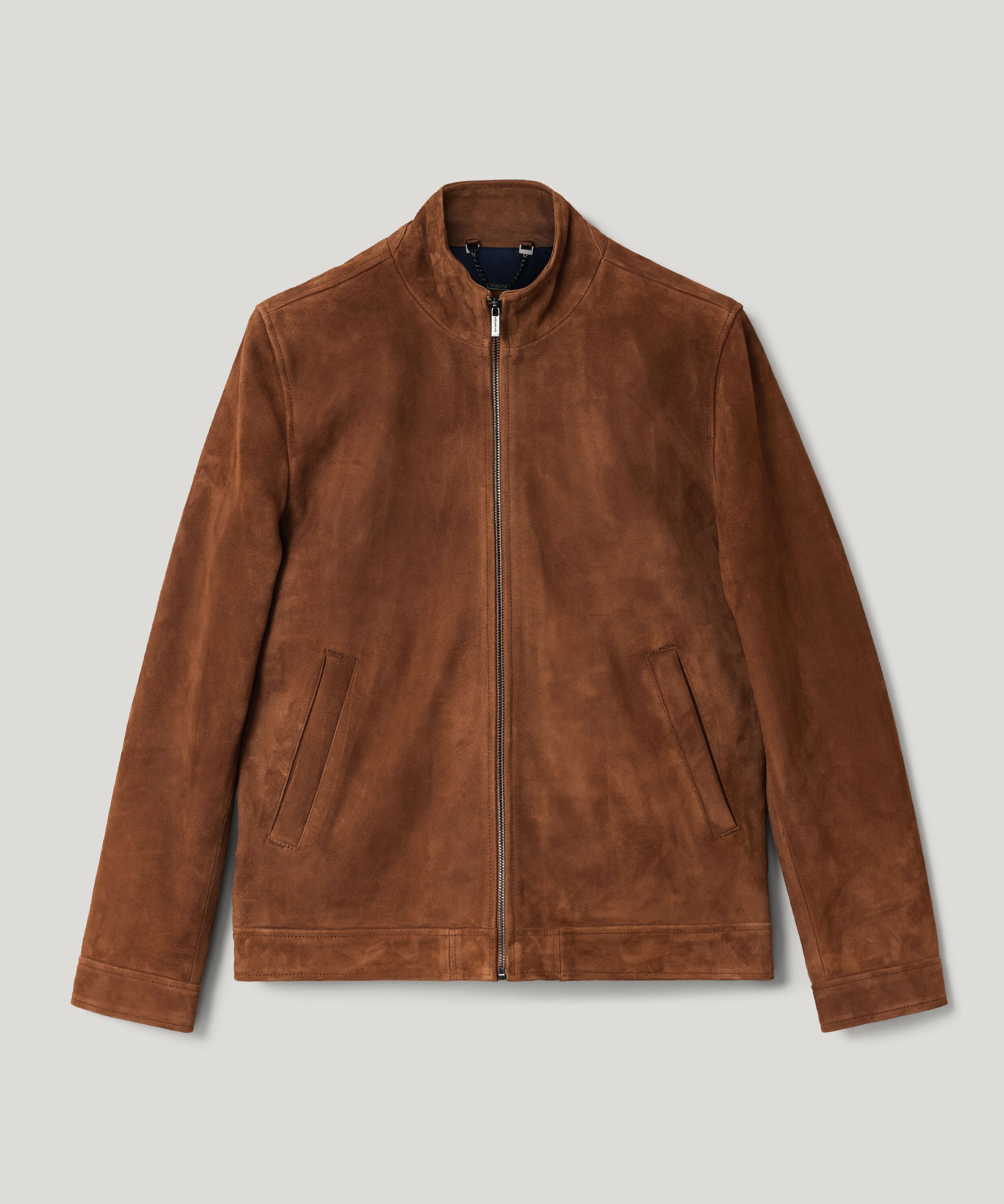 Biker Jacket Brown Faux Suede Jacket Mens Sherpa Lined Leather
