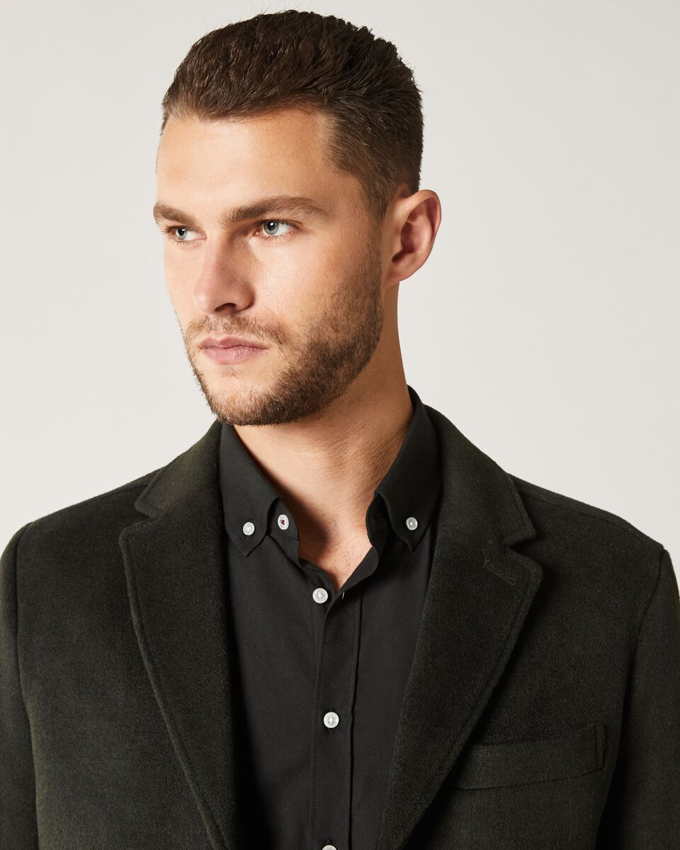 Mens Dark Green Epsom Coat