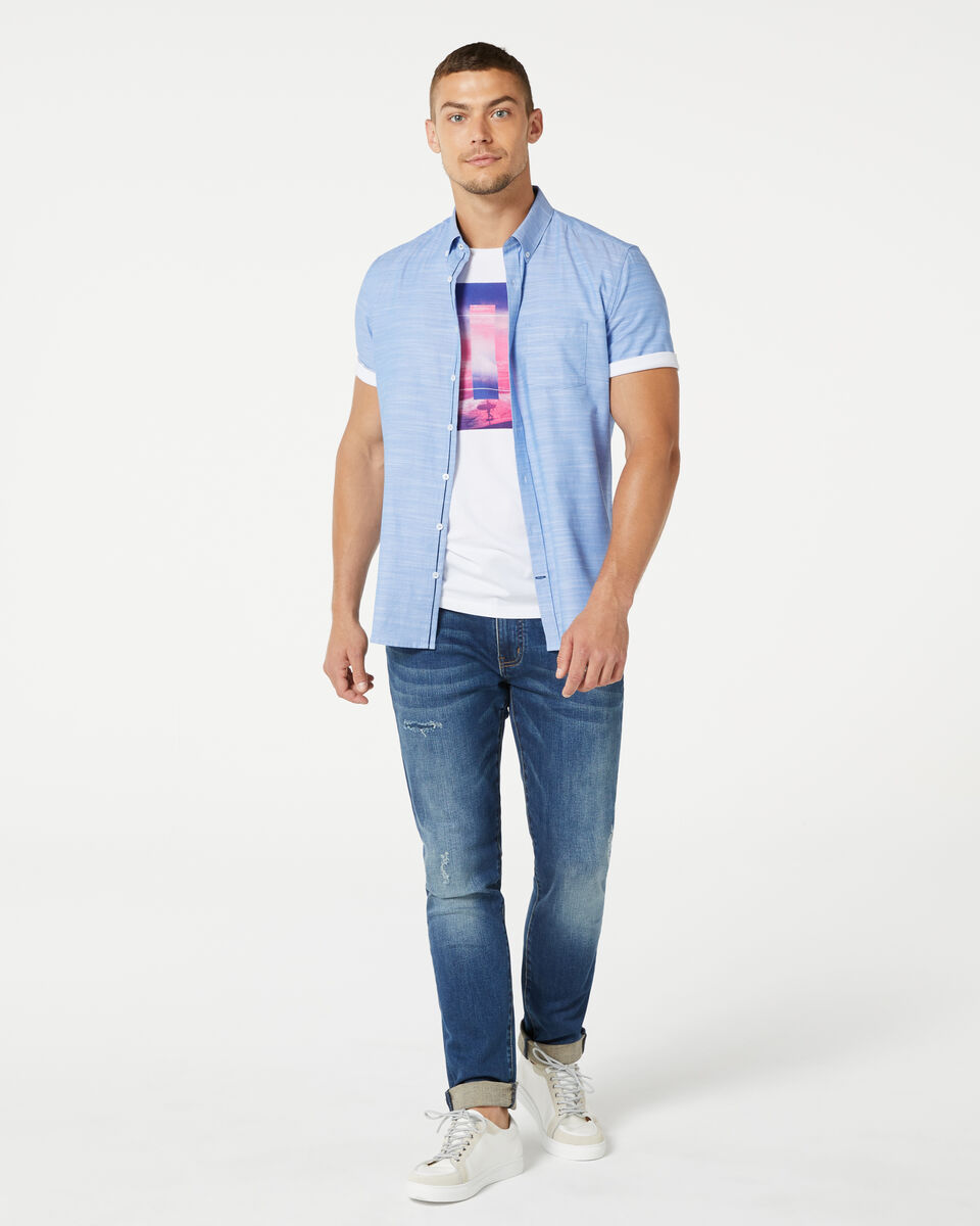 Masi Short Sleeve Shirt, Blue, hi-res
