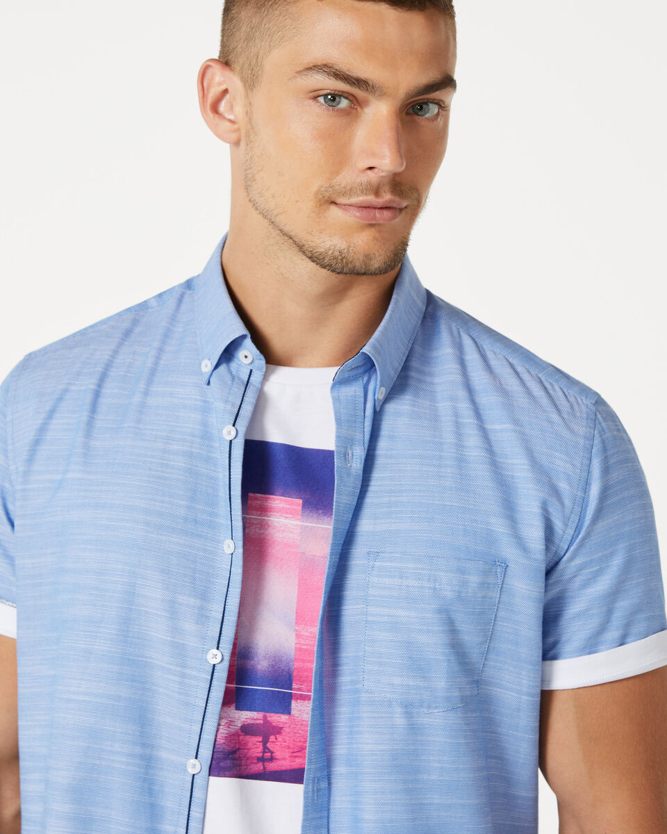 Masi Short Sleeve Shirt, Blue, hi-res