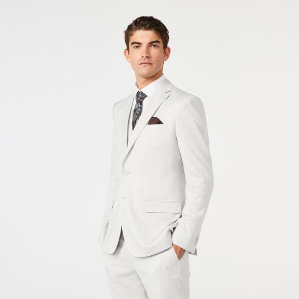 Mens Stone Tailored Suit Jacket