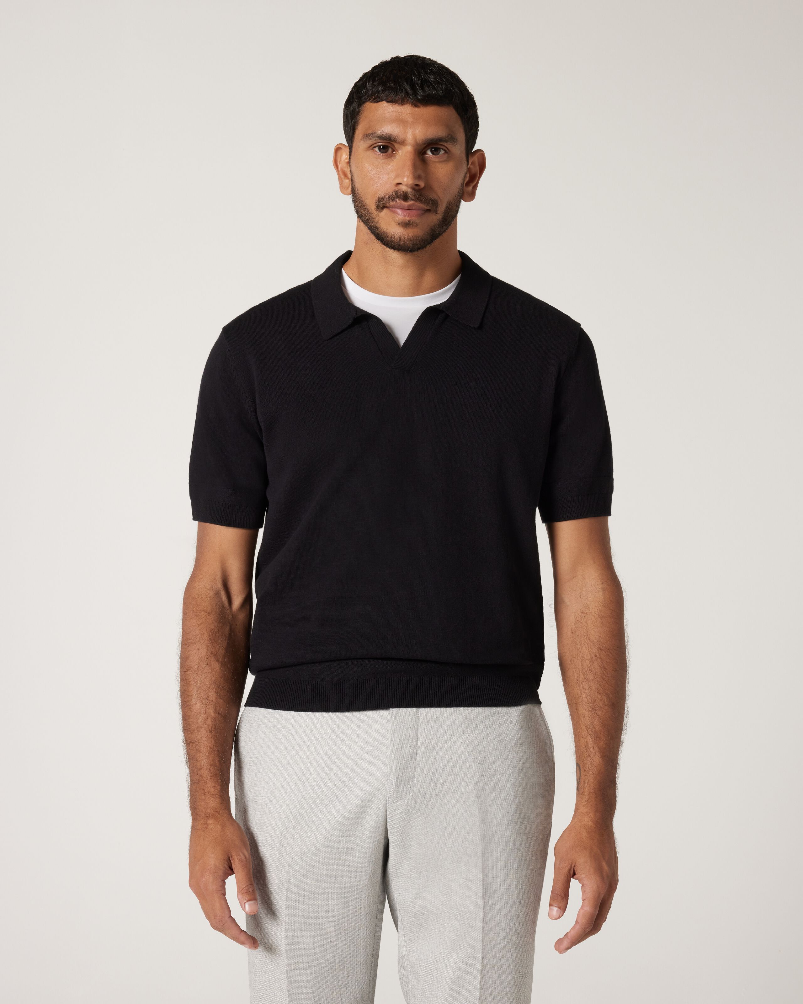 ennoy Short sleeve hem rib tee BLACK