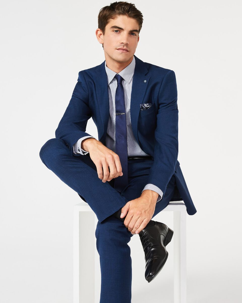 Slim Stretch Marle Tailored Jacket, Petrol, hi-res