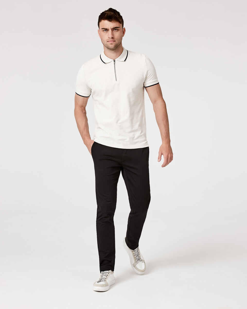 Slim Stretch Cotton Chino, Black, hi-res
