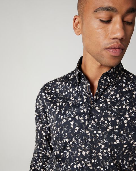 Regular Long Sleeve Floral Shirt