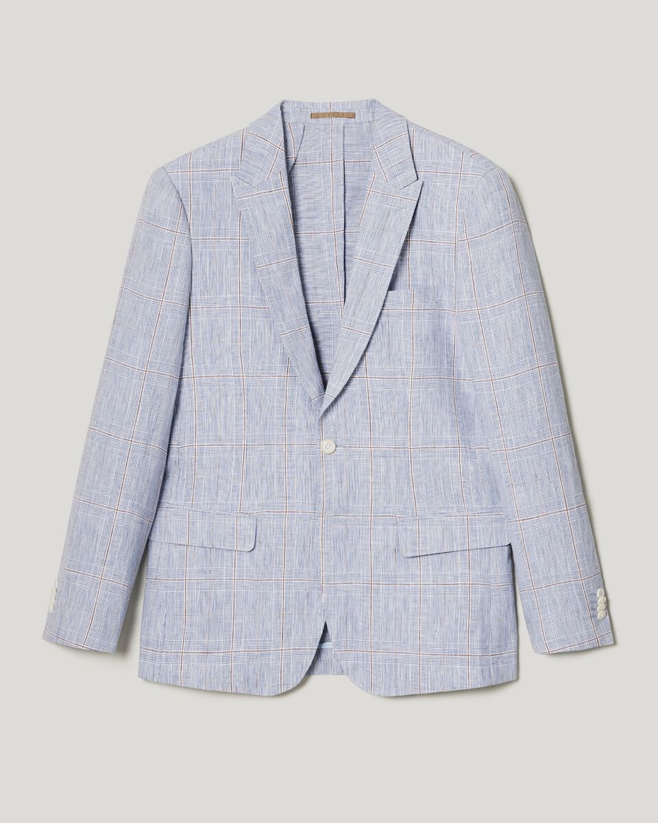Check Tailored Blazer, Blue Check, hi-res