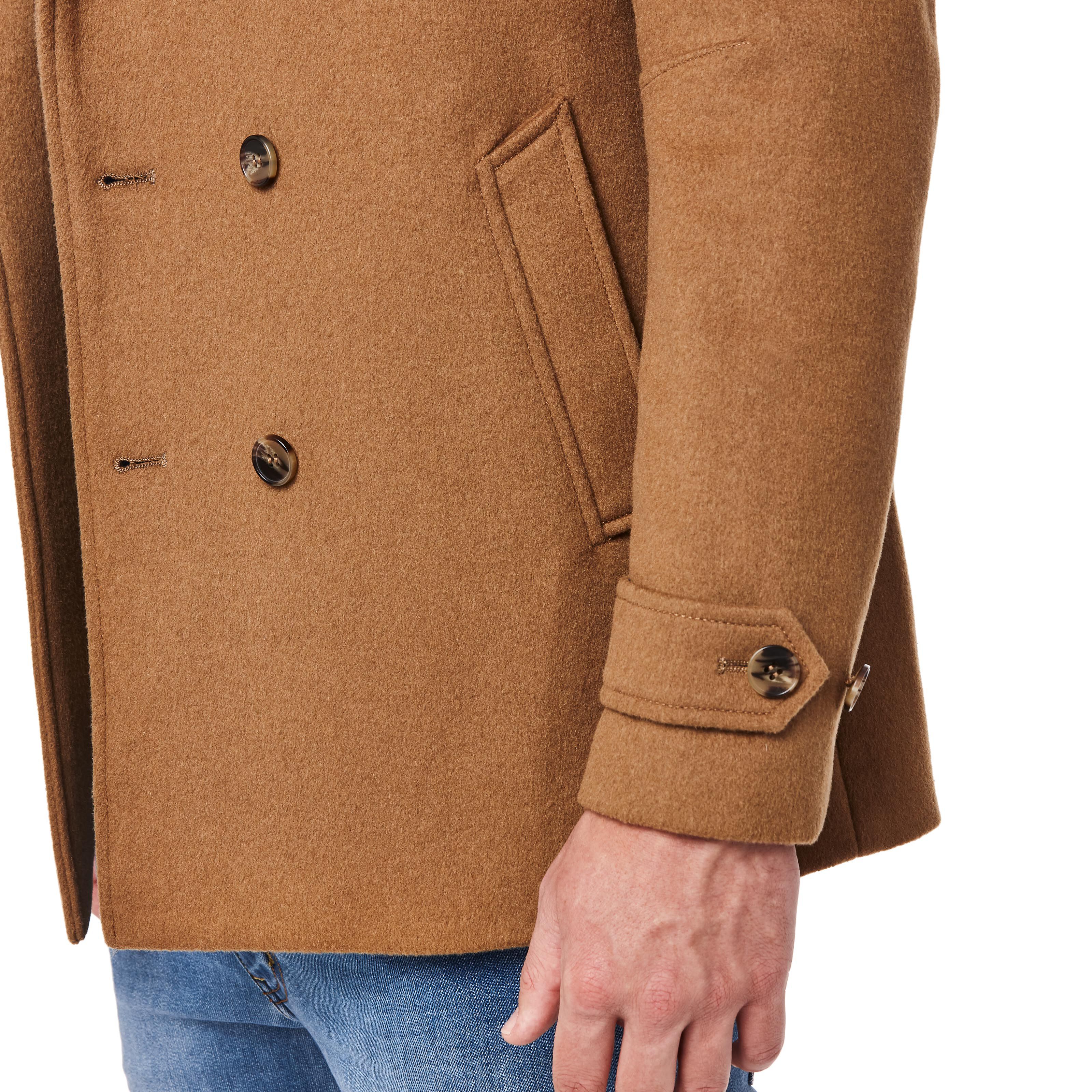 Long cheap tan peacoat