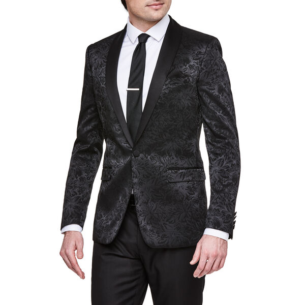 Mattone - Black Floral - Floral Textured Formal Tux Jacket | Tuxedos ...