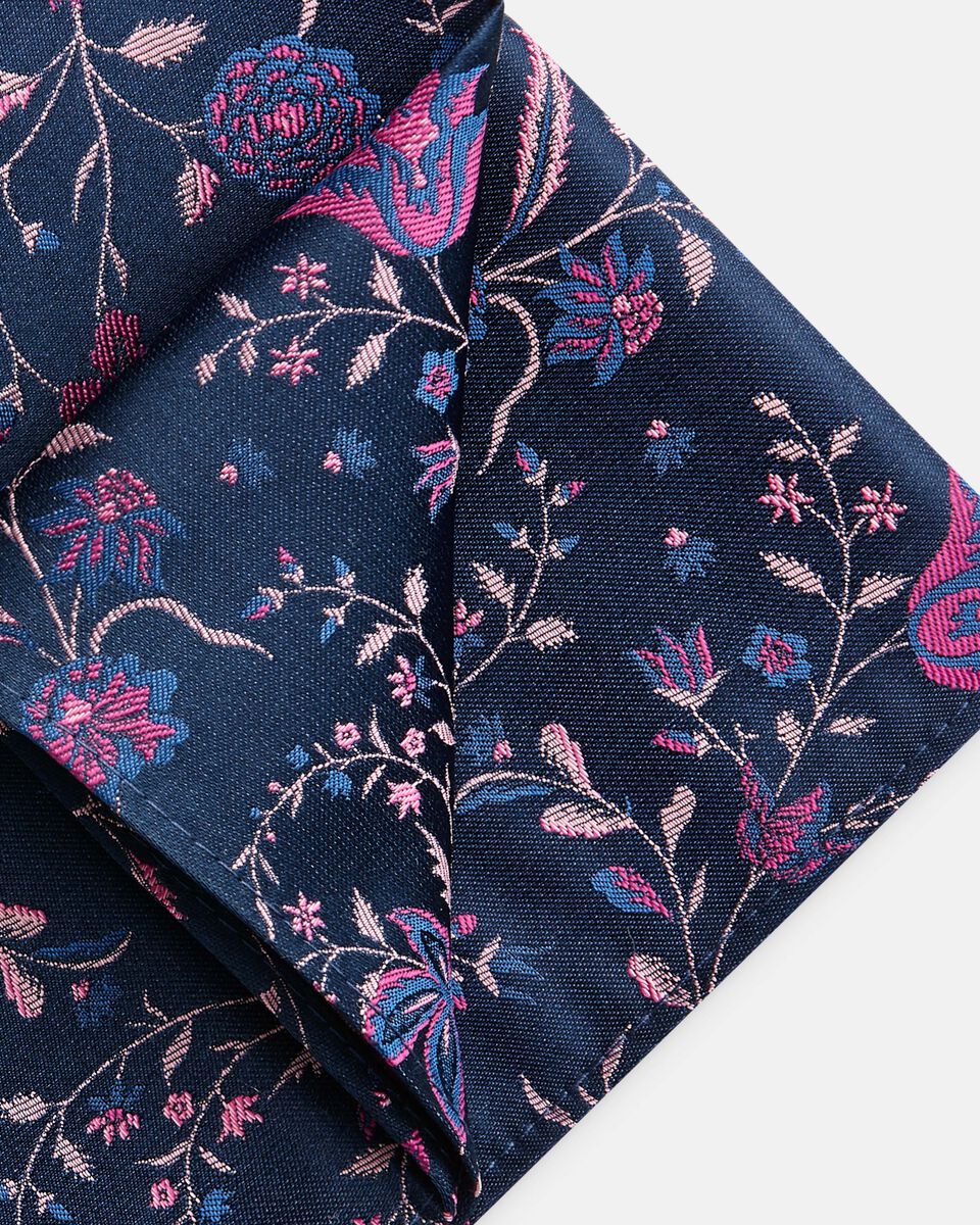Linera Silk Pocket Square, Fuchsia, hi-res