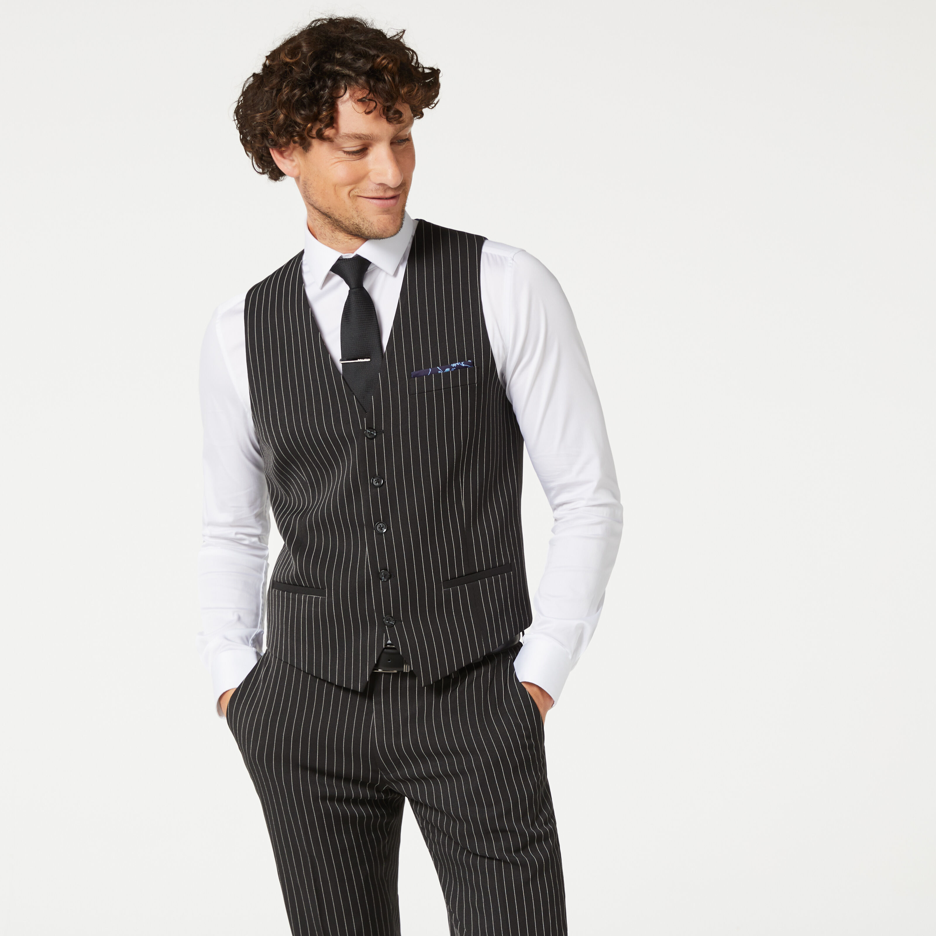 Striped vest sales