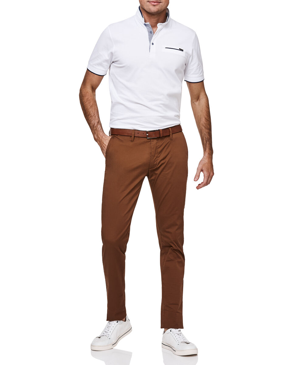 Slim Stretch Cotton Chino, Rich Tan, hi-res
