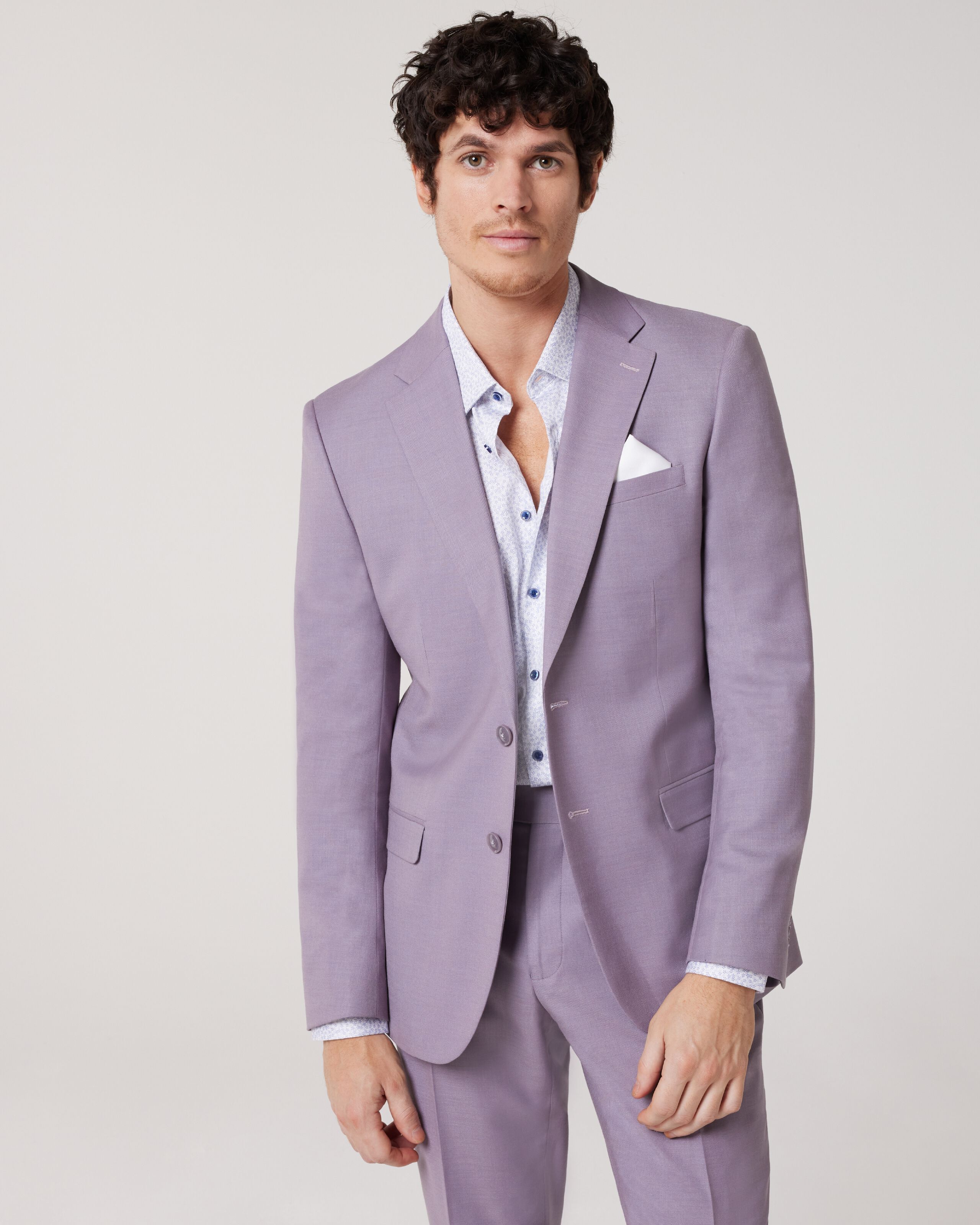 Women's Blazer Buttoned Suit - Lilac - Wholesale Womens Clothing Vendors  For Boutiques