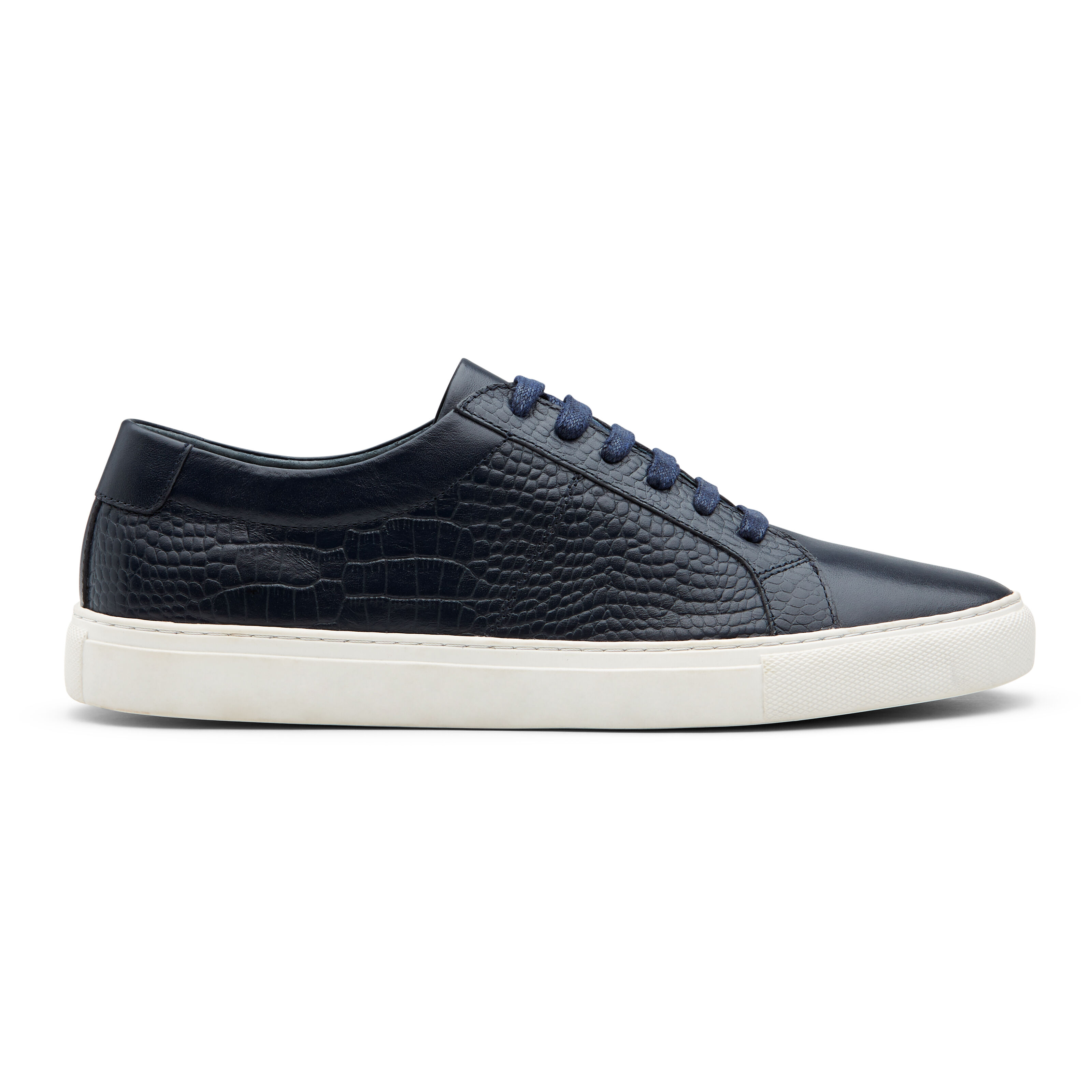 navy leather sneakers