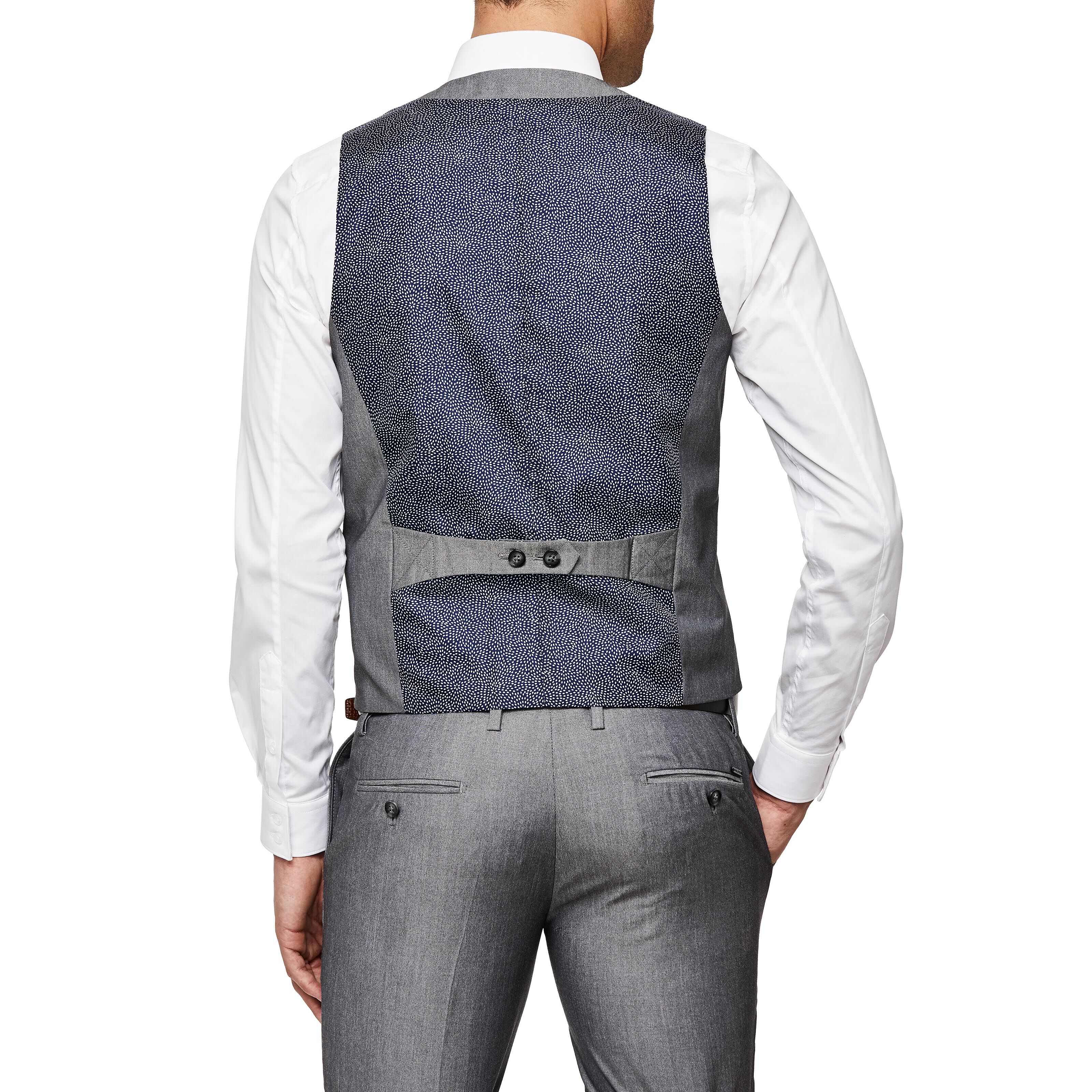 Grey dress vest mens best sale