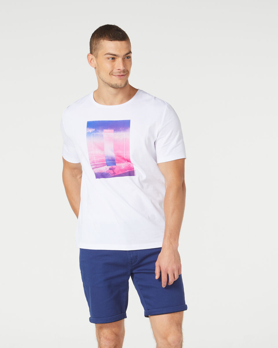 Baffi T-Shirt, White/Pink, hi-res