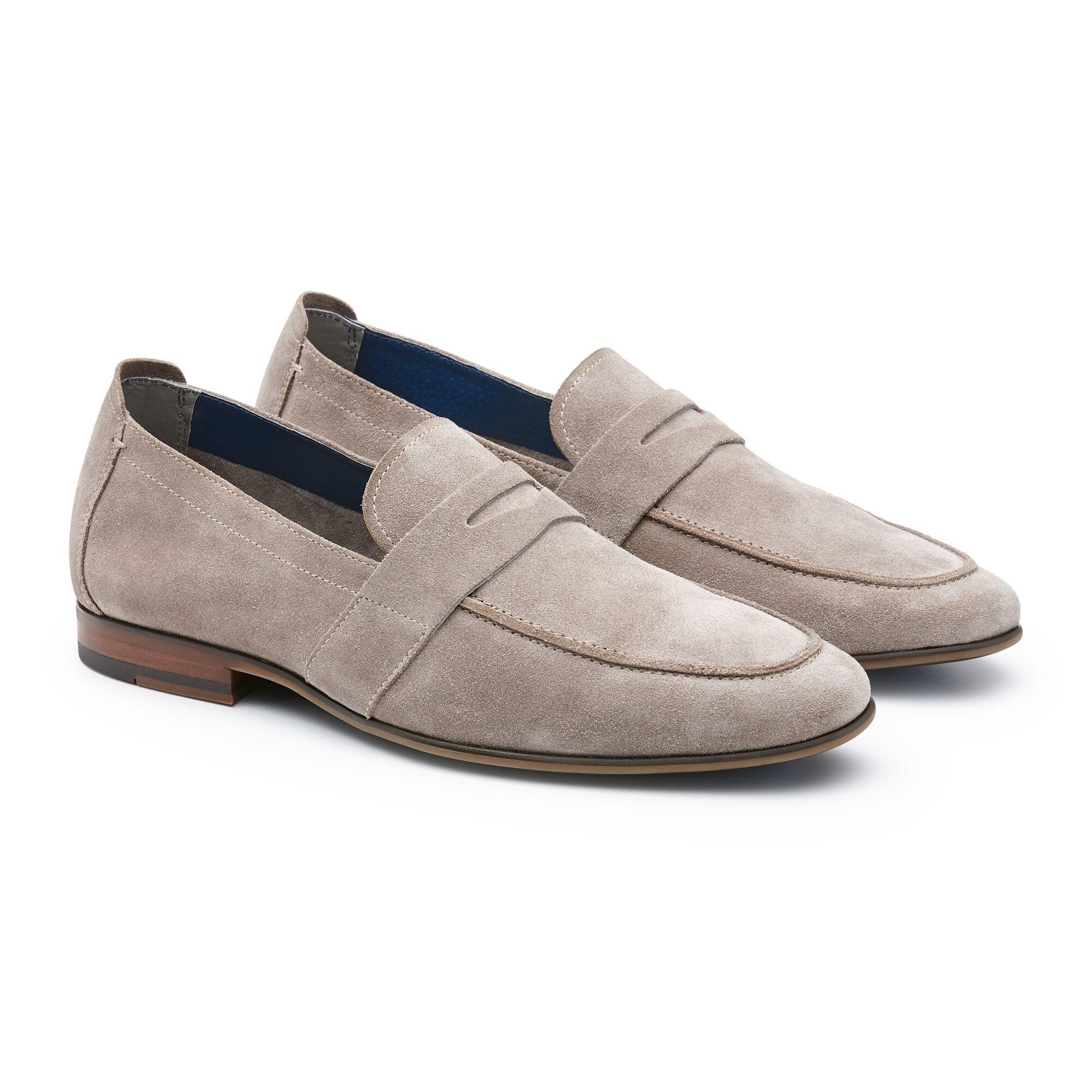 - Light Grey - Super Soft Suede Leather Loafers | Casual | Politix