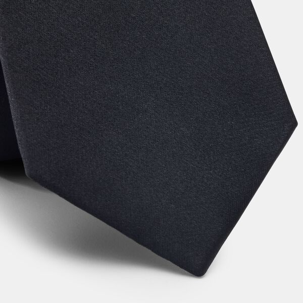 Men Black Silk Tie