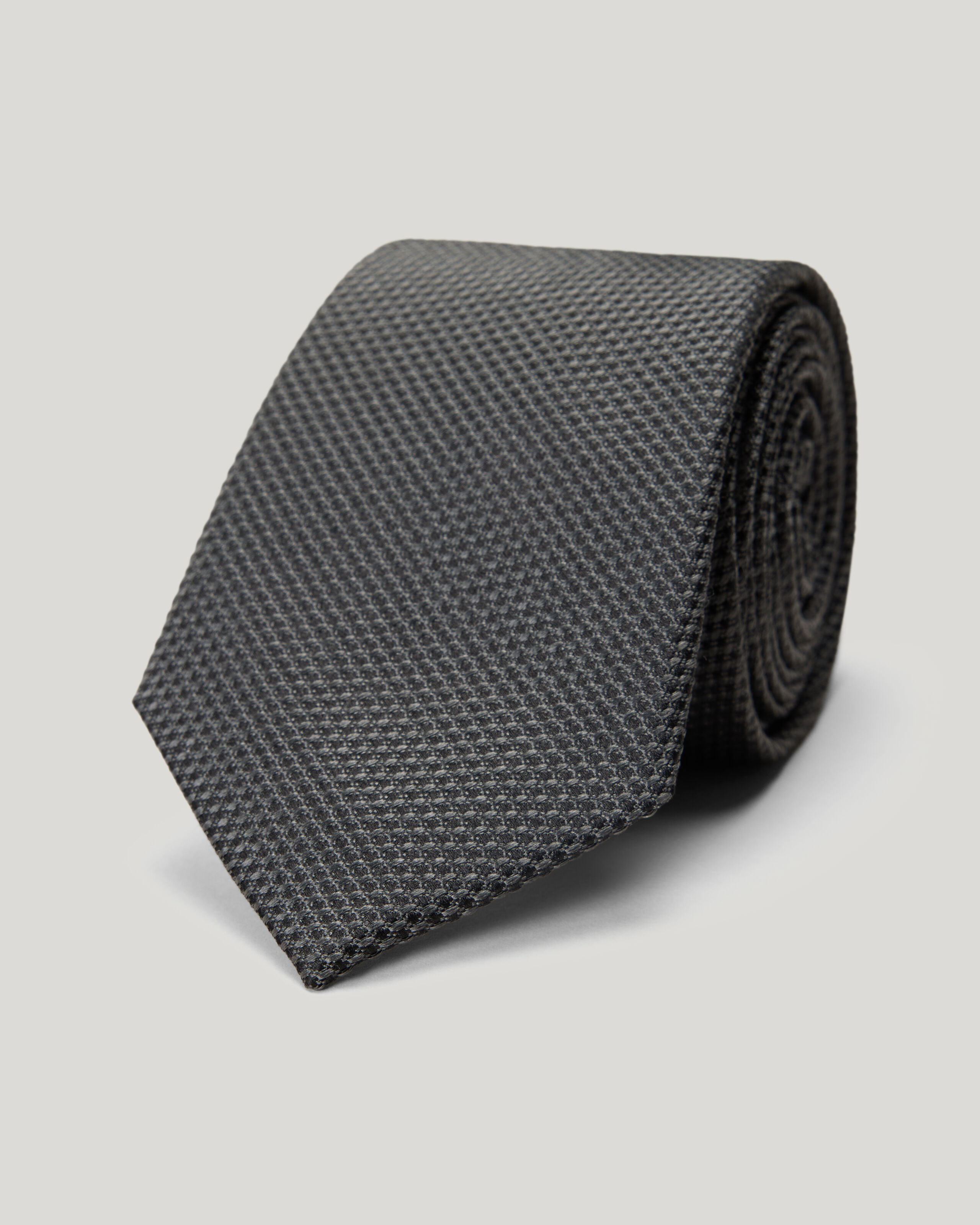 charcoal silk tie