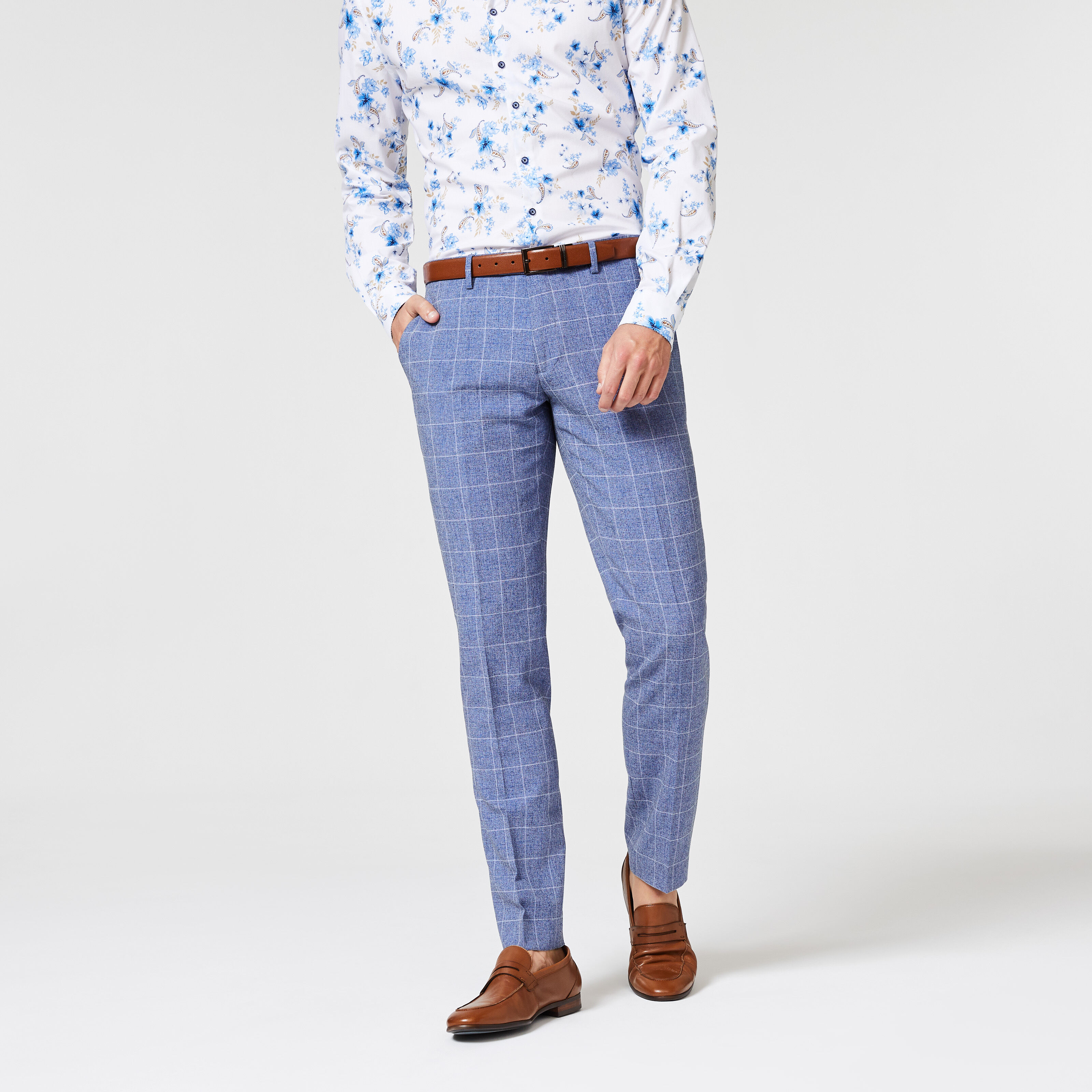 Cortisp Tailored Pants - Blue W/P 