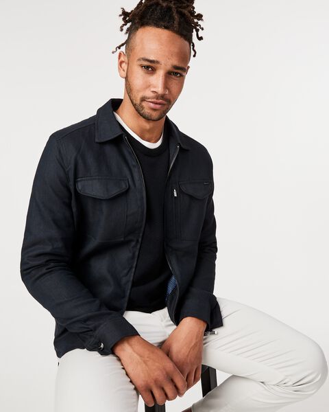 Mens Dark Navy Casual Jacket