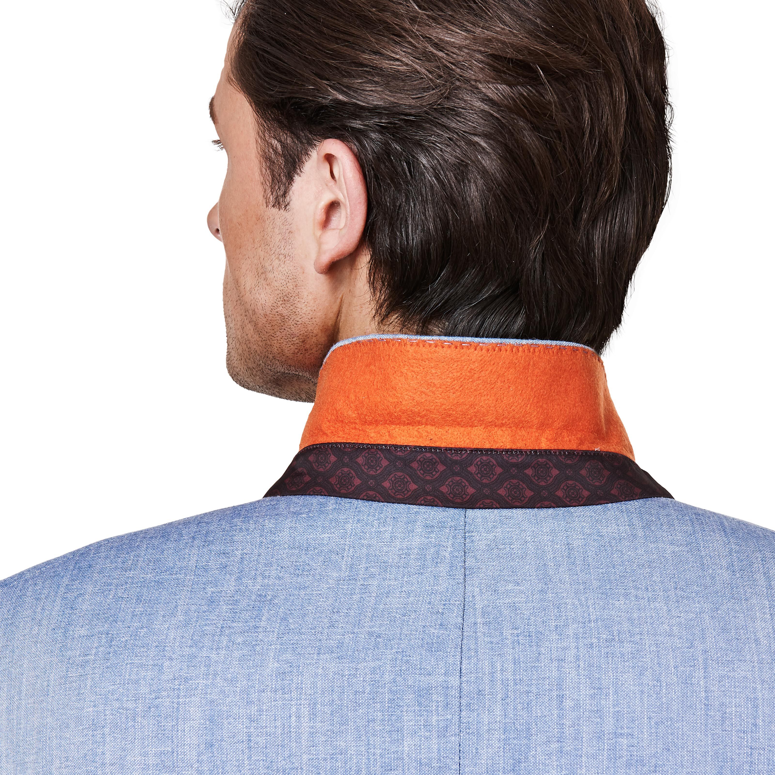 Tocco Blue Lightweight Chambray Blazer Jacket Blazers Politix