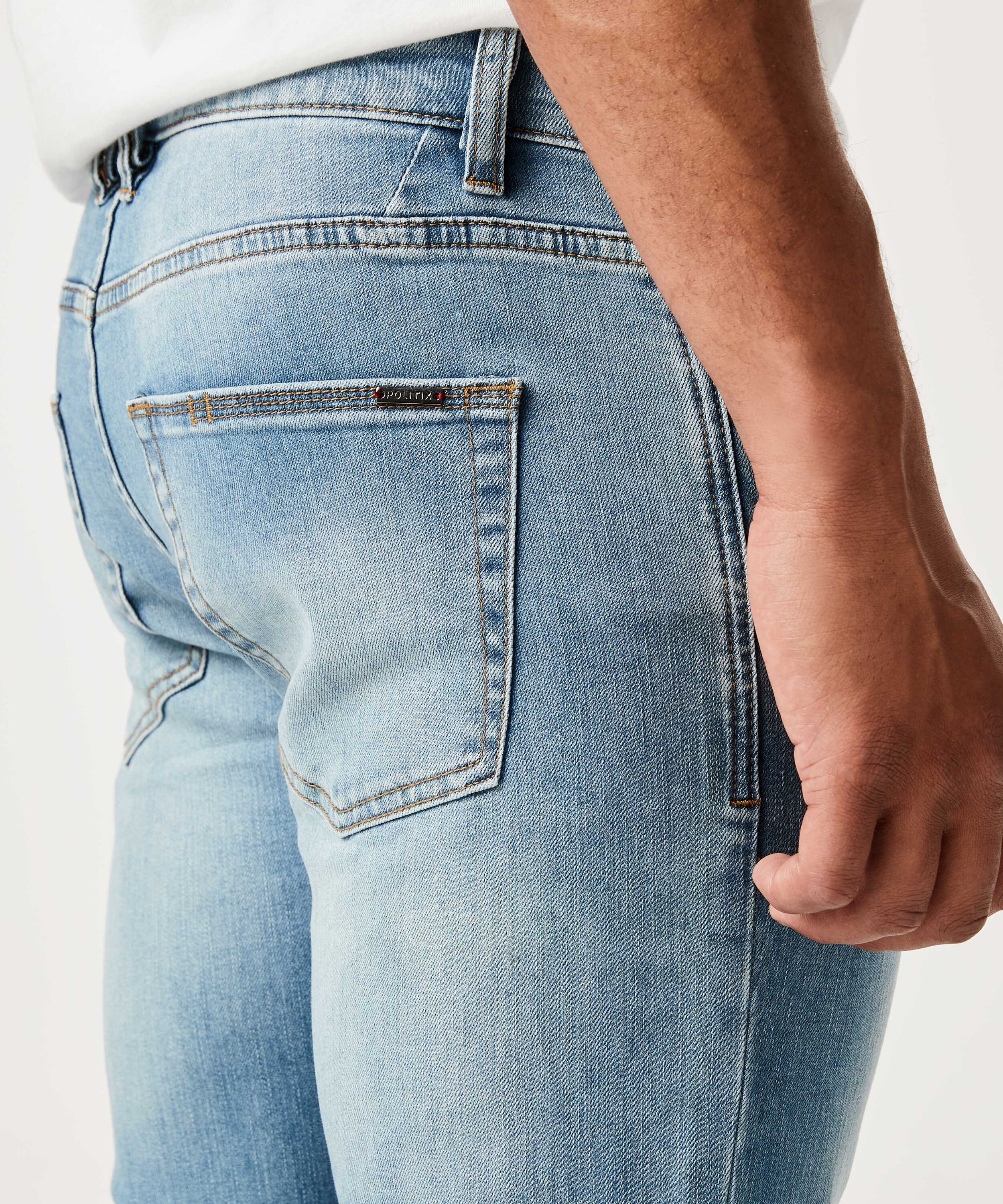 Slim Fit 5 Pocket Denim Jean - Light Indigo, Jeans