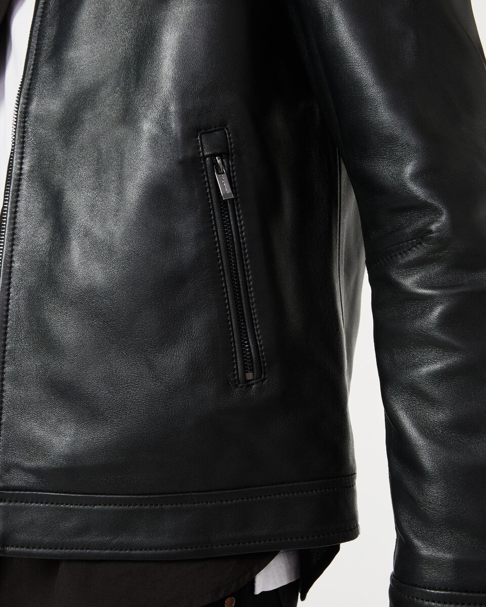 Mens Leather Biker Jacket