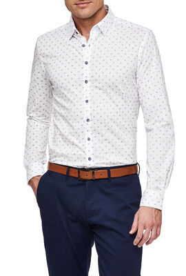 Benaco Shirt, White/Navy, hi-res