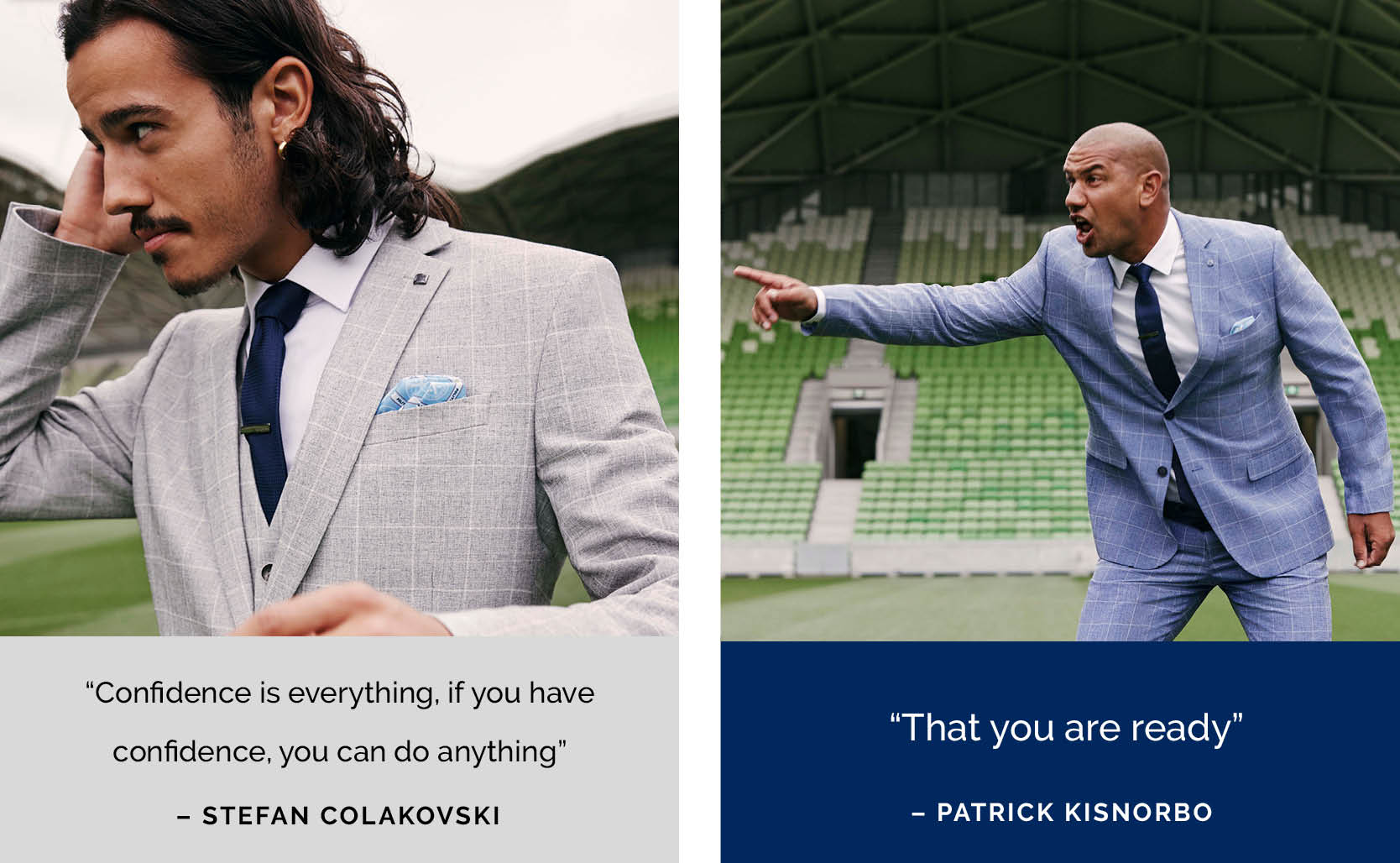 Stefan Colakovski and Patrick Kisnorbo from Melbourne City Football Club Stefan Colakovski and Patrick Kisnorbo from Melbourne City Football Club