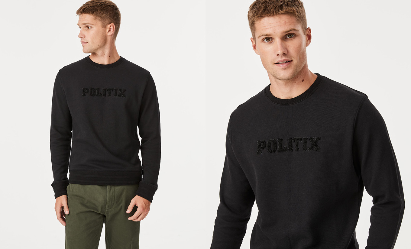 black mens jumper - Politix black mens jumper - Politix