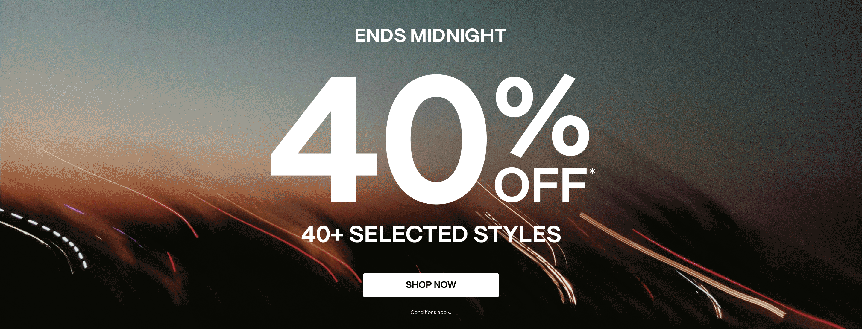 40% Off* 40+ Styles 40 Hours | Ends Midnight | Politix Menswear
