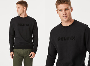black mens jumper - Politix black mens jumper - Politix