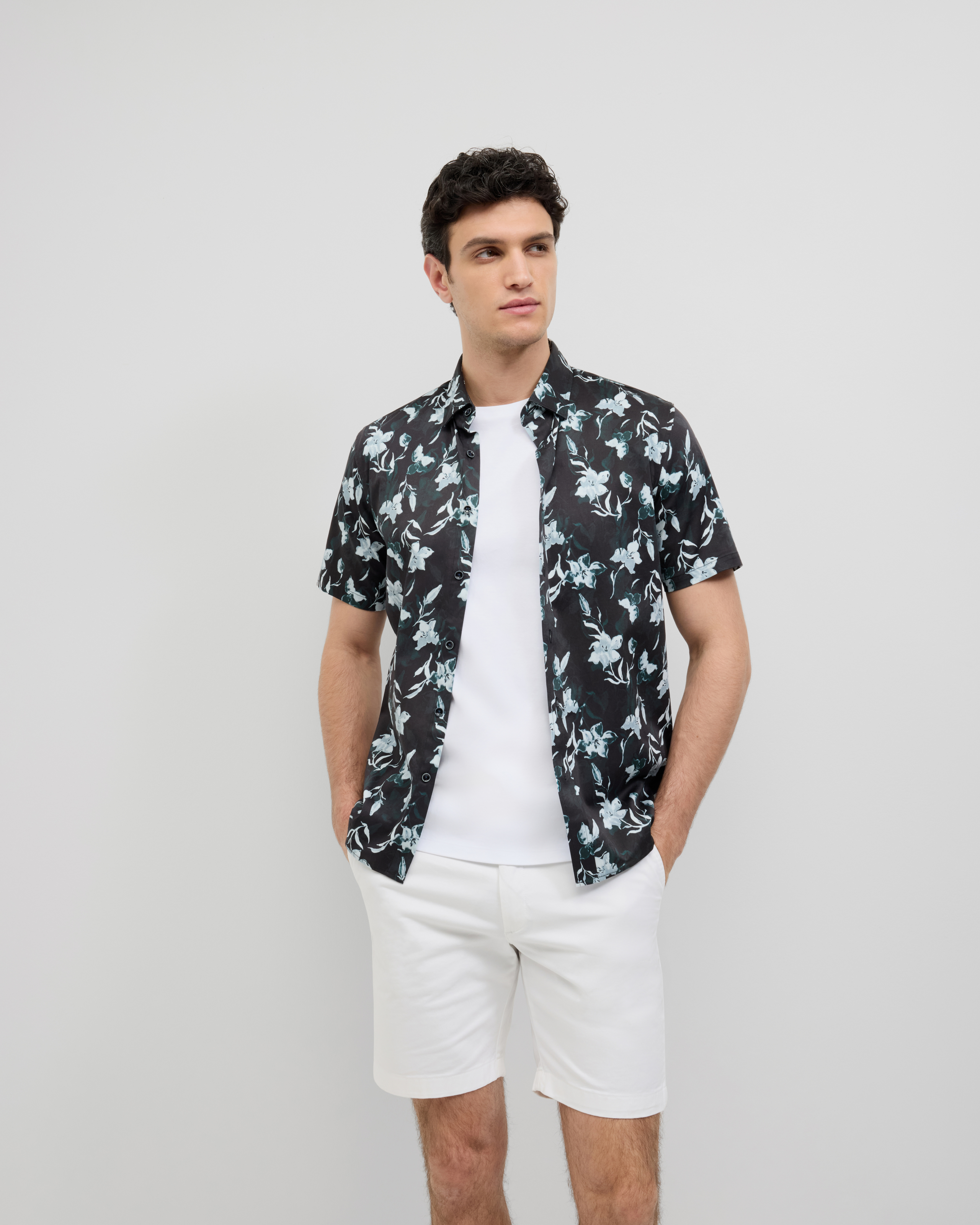Shadow Floral Short Sleeve Shirt