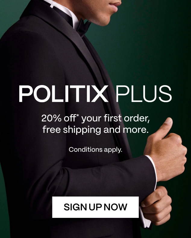 20% off your first order | Politix Menswear