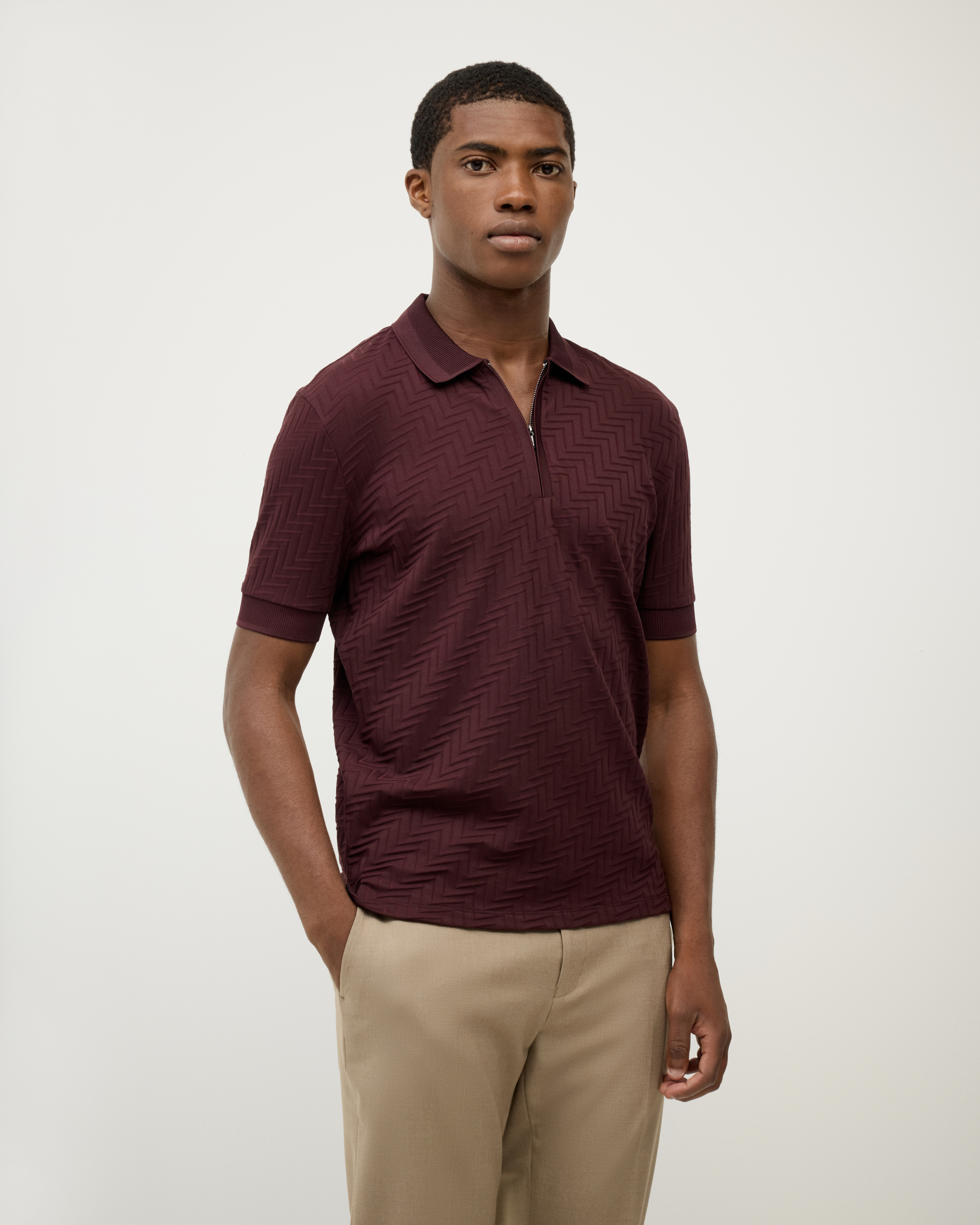 Politix Lee Zip-Up Polo