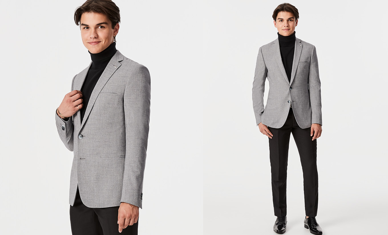 Harvey Petito Light Grey Suit Jacket and Black Pants Harvey Petito Light Grey Suit Jacket and Black Pants